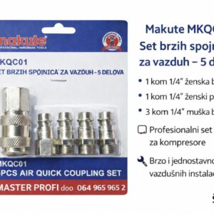Set brzih spojnica za vazduh 1 4 Set brzih spojnica za vazduh 1/4" 5 delova